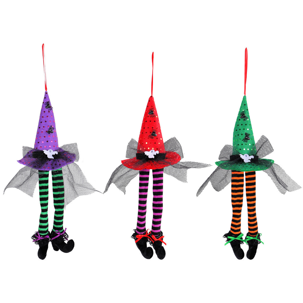 Wholesale New Halloween Witch Hat Long Legs Hanging Window Ornaments